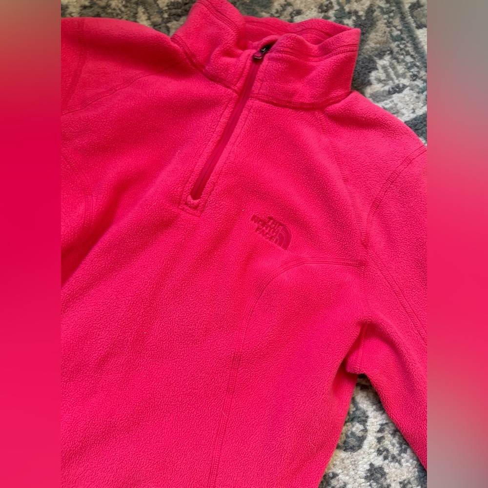 The North Face Vibrant Pink 1/4 Fleece Jacket XS